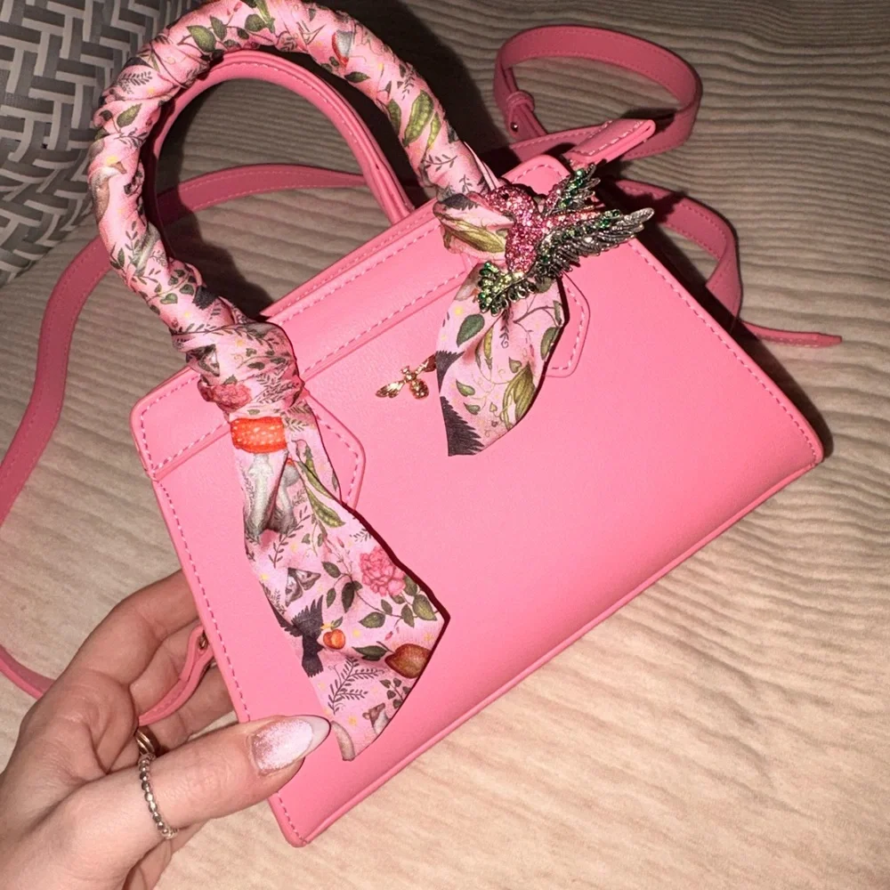 Women’s Pink Mini Satchel Handbag - Picture 1 of 4